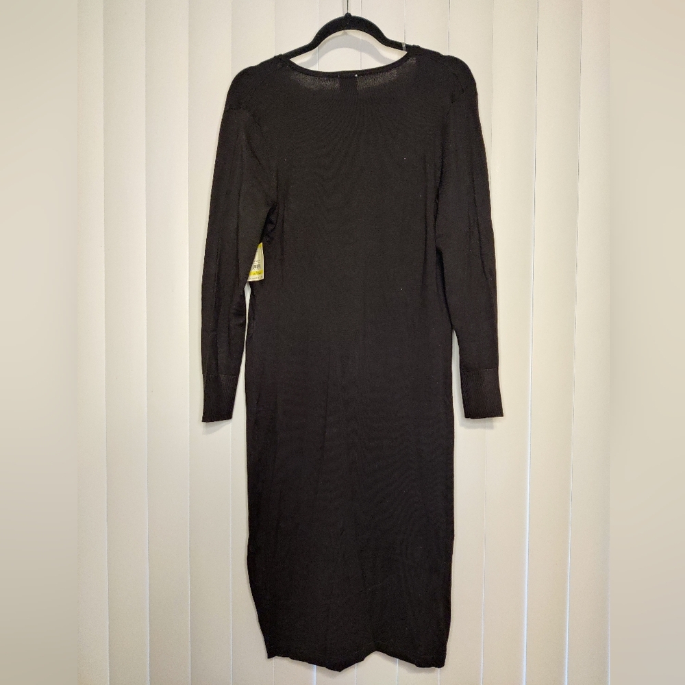 NWT Anne Klein long sleeve black dress size M - Picture 2 of 3
